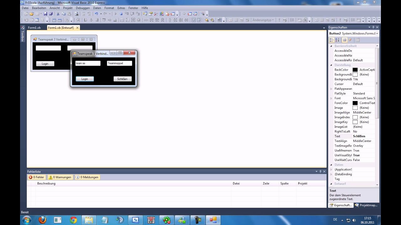 Visual basic 2010 erstellen Teamspeak 3 verbindung erstellen - YouTube