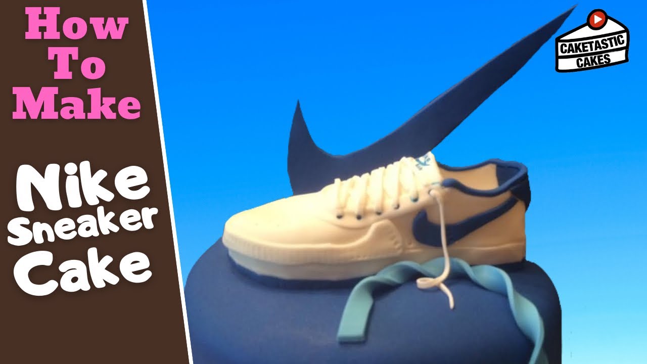 Nike Sneaker Cake Tutorial - How to Make a Sport Shoe Cake Topper -Tennis  Shoe - YouTube