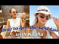 ドバイのビーチで⛱日光浴ルーティン｜How to get the best tan with Kayna