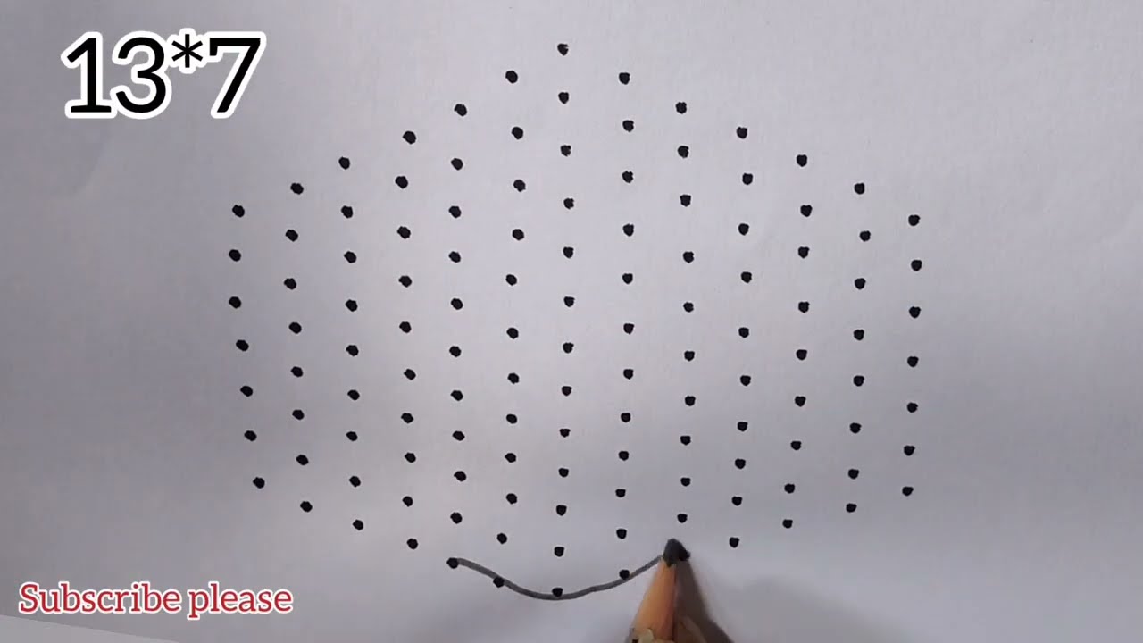 7 days 7 kolam🌺Simple and Easy kolam🌺Beginners kolam🌺@jagasrangoli#subscribe#trending#viral#kolam 