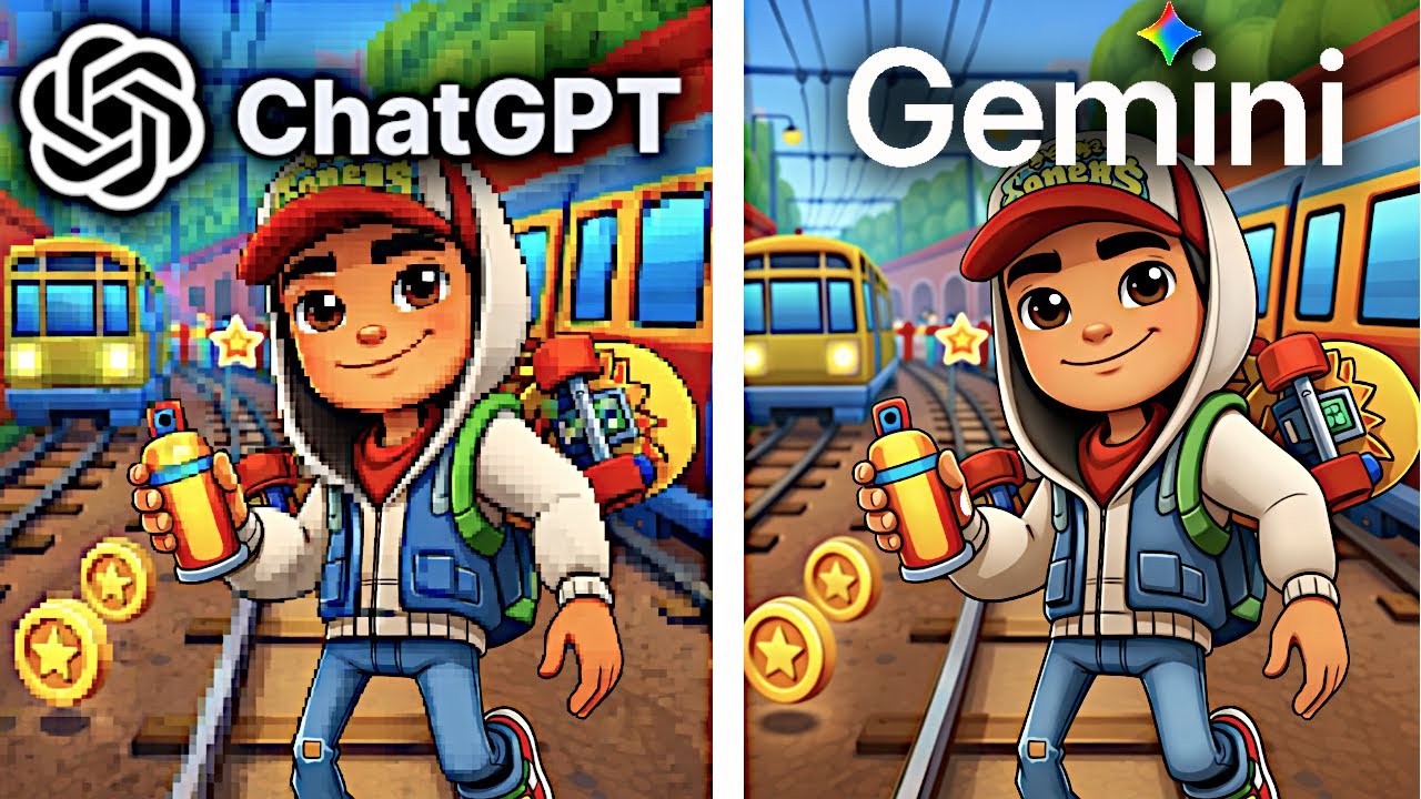 ChatGPT Vs Gemini Make Subway Surfers In 5 min - YouTube