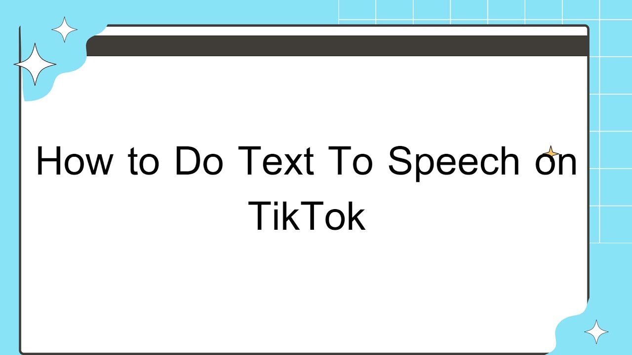 How to Do Text To Speech on TikTok 2023. - YouTube