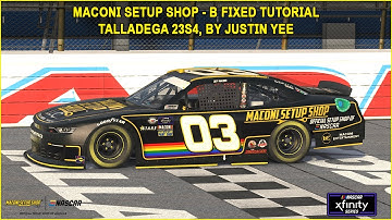 iRacing Fixed NASCAR Series Tutorial: B Fixed Xfinity at Talladega, 23S4. Maconi Setup Shop
