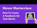 Mover Masterclass: How to Create a Facebook Ad for Your Moving Company | Oncue