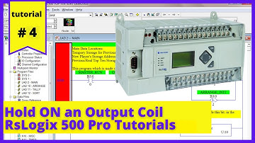 Lesson #4 || How to Hold ON Outputs in RsLogix 500 programming Tutorials