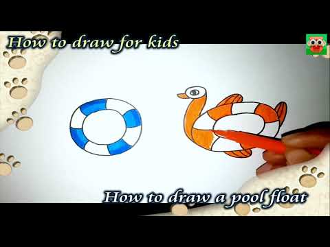 How to draw a pool float for kids. Hướng dẫn VẼ PHAO BƠI