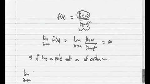 Mod-06 Lec-02 Poles Classification of Isolated Singularities