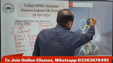 Today PPSC Assistant Director labour GK Portion Solved 28-09-2024 | CSS NTS PMS FPSC GK Preparation