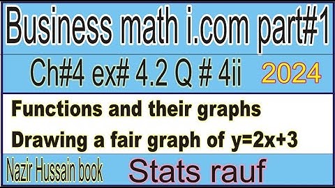 q4ii ex4.2 ch4 business math i.com part1 function and graphs nazir hussain  irfan elahi/stats rauf