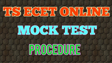 Ts Ecet 2019 Mock Test | Procedure For Online mock test