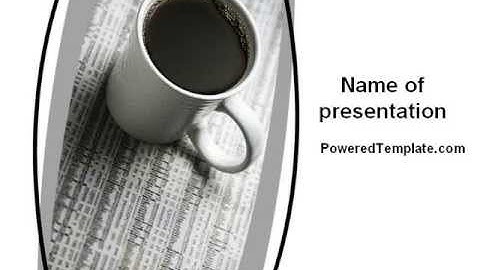 Morning Coffee Cup PowerPoint Template by PoweredTemplate.com