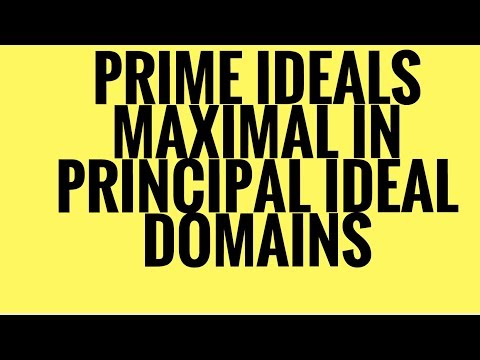 Prime ideals maximal