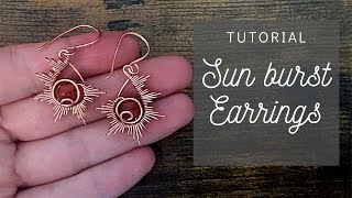 Sun burst Earrings | Tutorial