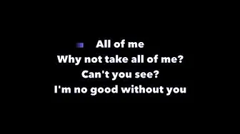 All of me - Billie Holiday - JAZZ KARAOKE - Key G All of me - Billie Holiday - JAZZ KARAOKE - Key G