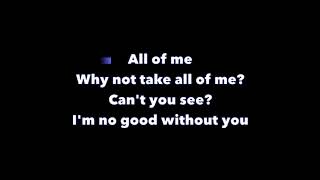 Video thumbnail of "All of me - Billie Holiday - JAZZ KARAOKE - Key G"