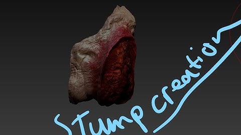 Gore Stump creation Using Live Boolean in Zbrush.