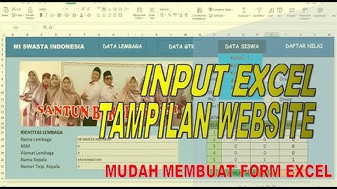 Membuat Form Input Excel Tanpa Coding Tampilan Seperti Website