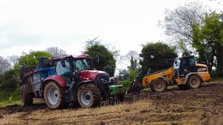 SPREADING NEARLY 500 TON OF DUNG IN ONE DAY!! Case Maxxum 150 + Bunning Spreader ~ JCB Tm320!!