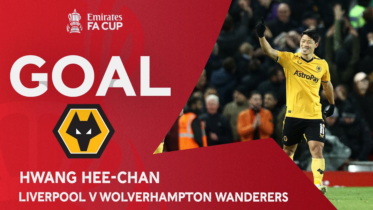 GOAL | Hwang Hee-chan | Liverpool v Wolverhampton Wanderers | Third Round | Emirates FA Cup 2022-23