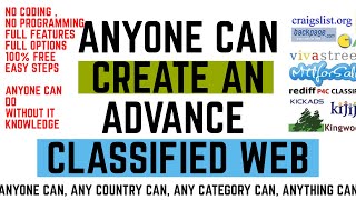 How to Make a Classified Website without Coding 1 - (Simple English Version)