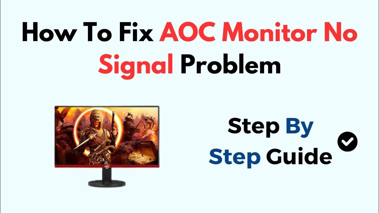 How To Fix AOC Monitor No Signal Problem YouTube