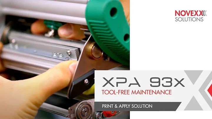 Print and Apply System XPA 93x - Tool free maintenance I NOVEXX Solutions