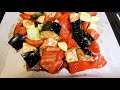 Вкусные баклажаны запеченные с овощами в духовке #рецептбаклажанов