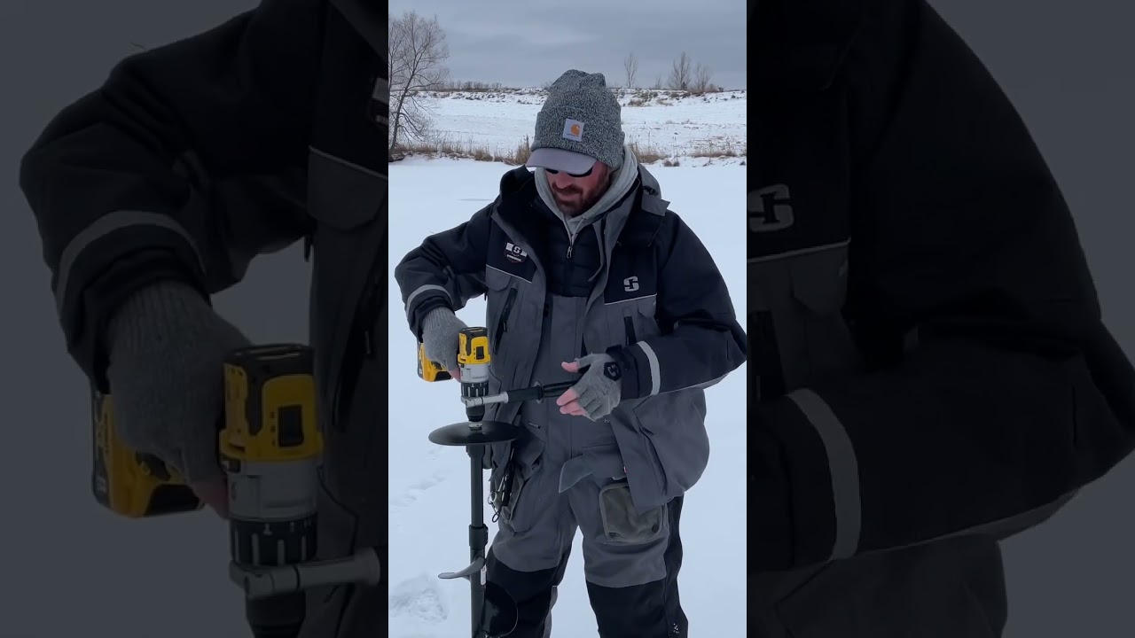 Cordless Drill Ice Auger #tips #howto #icefishing 