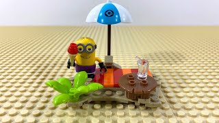 How To Build Mega Bloks Despicable Me Minions Beach Party | Lego Empire Stopmotion Build & Play