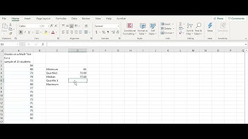 Computing Five number summary with Excel