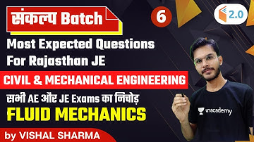 10 PM - Rajasthan JE संकल्प Batch | Mech Engineering by Vishal Sharma | Most Expected Questions