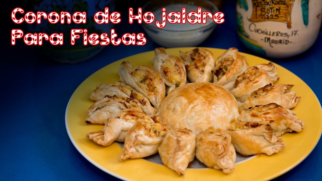 Corona de Hojaldre de Patatas con Jamon y Bacon Para Fiestas
