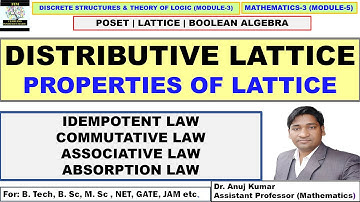 Distributive Lattice | General Properties of Lattice | Commutative | Associative | Absorption