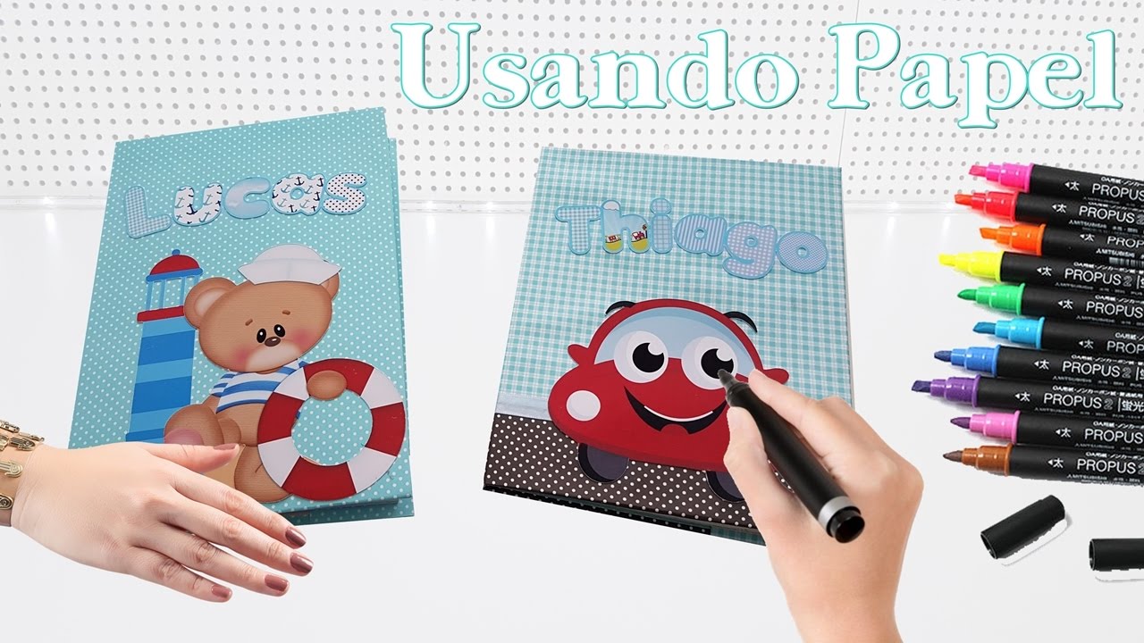 DIY Capa para Caderno, Livro e caderneta de vacinação| Viviane Magalhães