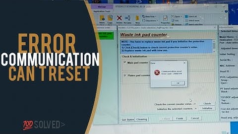Communication error Epson L3110