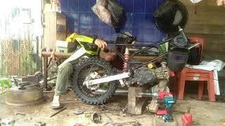 Honda WIN pasang mono shock