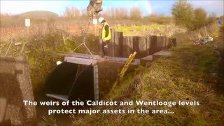 Tilting weir installation - Gwent Levels