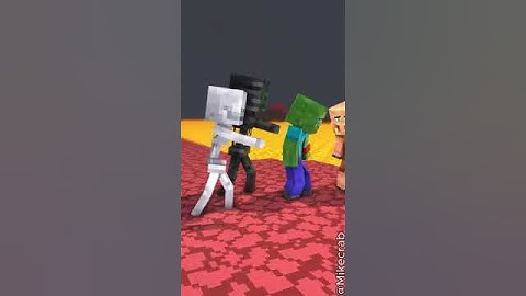 Zombie Becomes Kaiju No 08 to PROTECT Piglin from Skeleton x Wither Skeleton  #minecraft  #shorts
