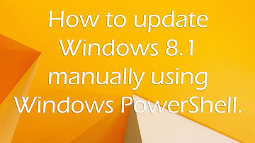 How to update Windows 8.1 manually