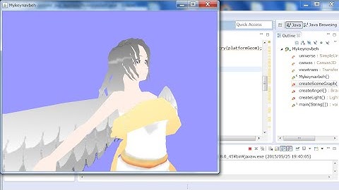 How to Put a Downloaded MetasequoiaLE(Free) Angel Model into Java 3D and Manipulate It_1 (with SRC)