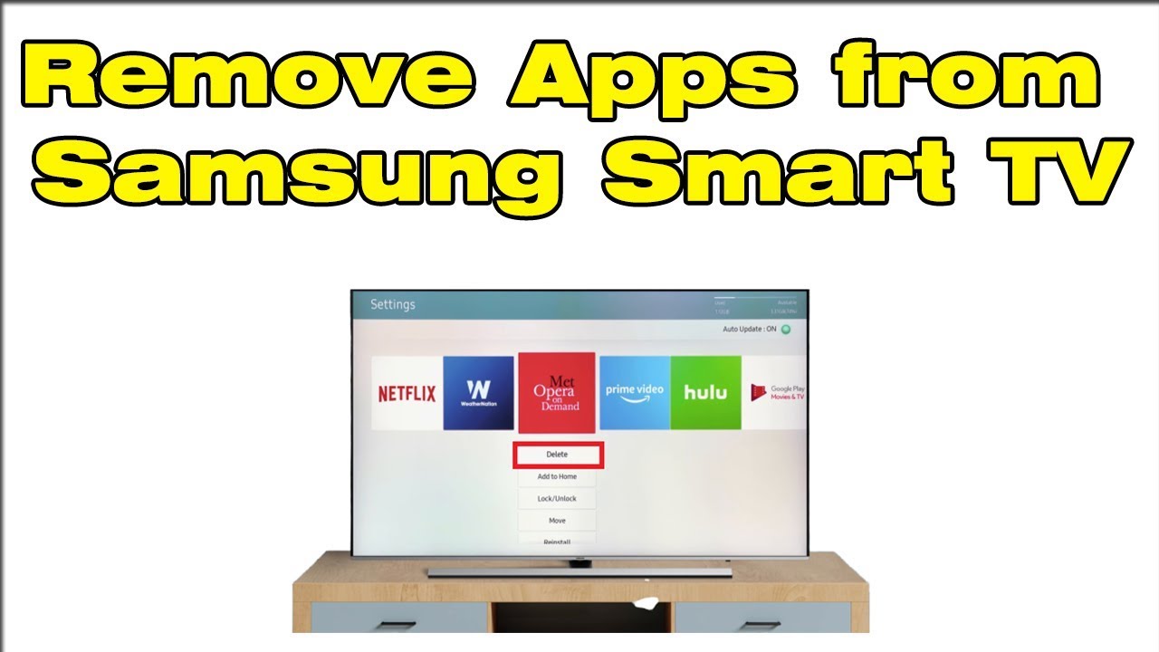 How To Remove Apps From Samsung Smart TV YouTube