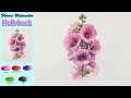 Basic Flower Watercolor- Hollyhock (wet-in-wet. Arches rough)NAMIL ART