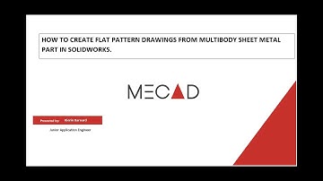 How to create Flat Pattern drawings from multi-body sheet metal parts in Solidworks.