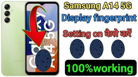 Samsung A14 5G Display fingerprint kese lagaye // How to set Display fingerprint in Samsung A14 5g