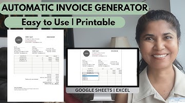 Invoice Generator Easy Automatic Printable Invoice template 100 Products Excel Google Sheets