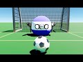 Guerre de football  animation de boules de campagne 3d
