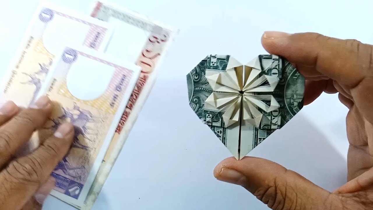 Origami Money Heart - Making Heart With Money