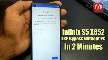 Infinix S5 X652a FRP Bypass Without PC In 2Min By Easy Method