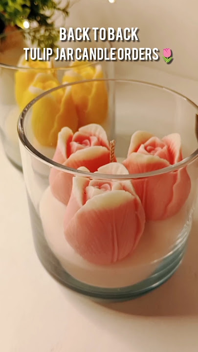 Tulip jar orders | #scentedcandle #tulip #handmade #homedecor #giftideas #candleshorts #trending