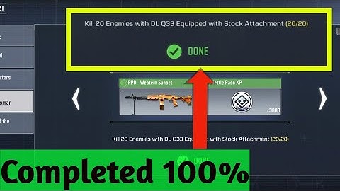 Kill 20 enemies with DL Q33 Equipped with Stock Attachment